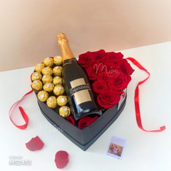 Flower Box Corazón + Chandon - Image 2