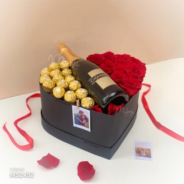 Flower Box Corazón + Chandon - Image 3