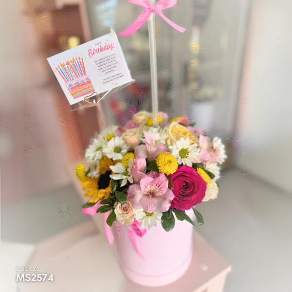 Box Angel con flores coloridas - Image 2