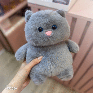 Peluche de gatito gris