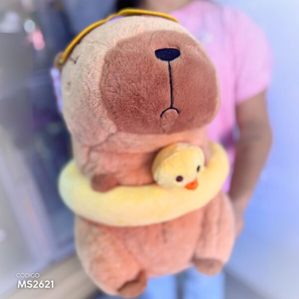 Peluche Capibara con inflador de patito - Image 3