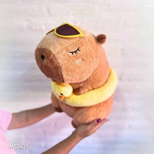 Peluche Capibara con inflador de patito - Image 2