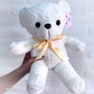Peluche Osito grande con moño - Blanco