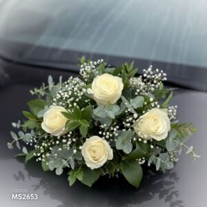Adorno floral mediano para Vehiculo de la Novia
