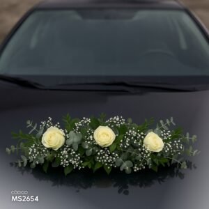 Adorno floral para capot del Vehiculo de la Novia