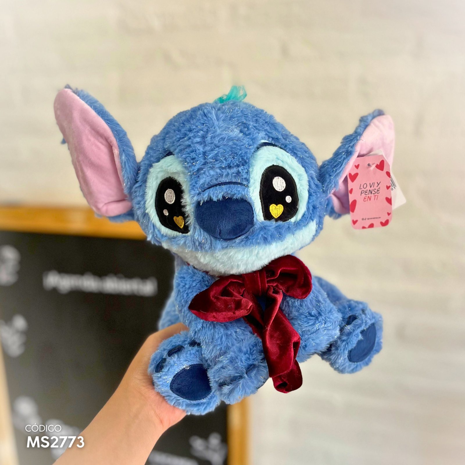 Peluche Stitch con moño 25cm - Image 2