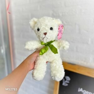 Peluche Osito con moño 28cm - Blanco